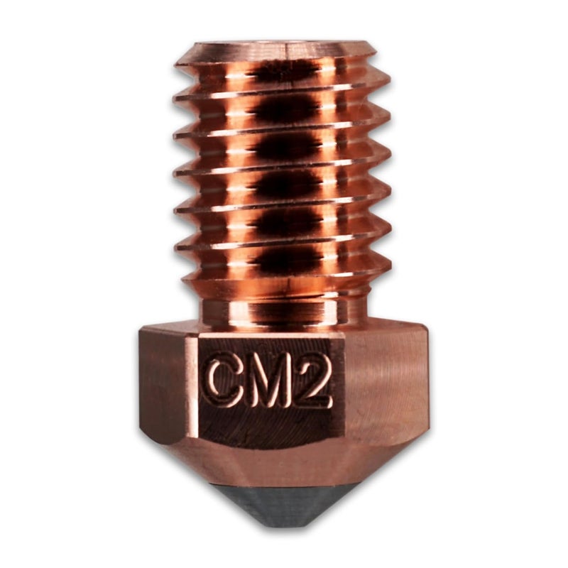 Micro-Swiss CM2 RepRap V5-V6 1.75 Nozzle for Prusa i3 MK2 / MK2S / MK3 / Mini - Copper Core - M2 Hardened Steel Tip - Superior Thermal Performance - Exceptional Wear Resistance (.4mm) - Image 3
